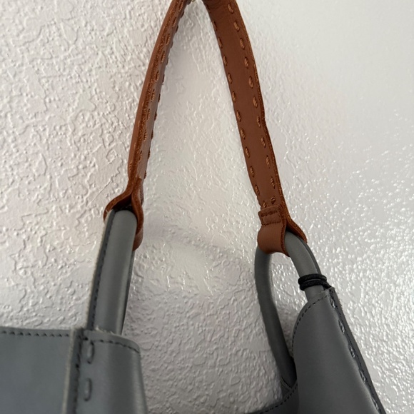 The Sak Gray Shoulder Bag with Brown Handles - Picture 5 of 16